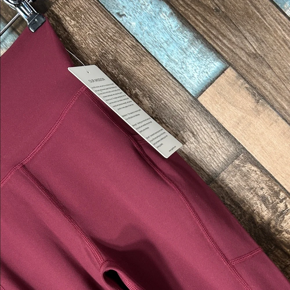 RSG Active Burgundy High-Waisted Leggings - Picture 7 of 15